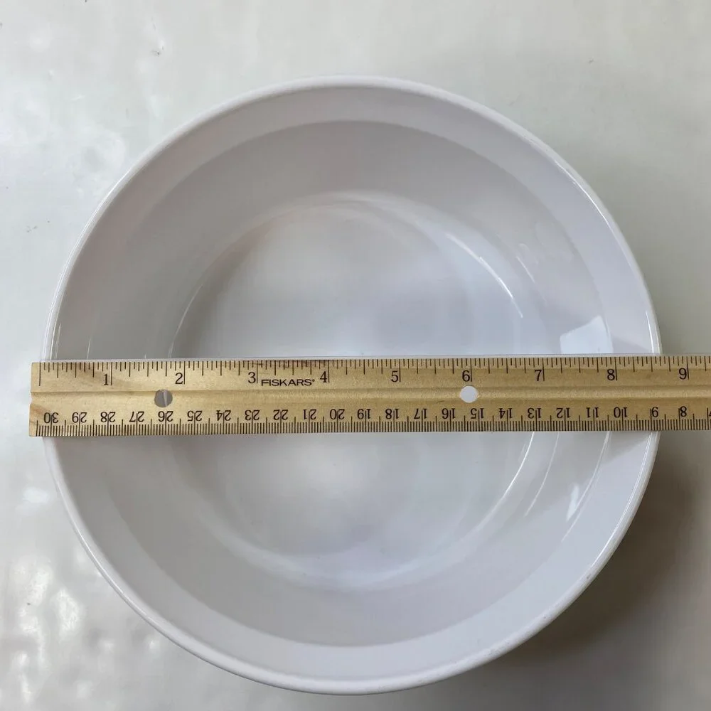 Corning Ware French White 2.5 L Round Casserole Dish Glass Lid Vintage